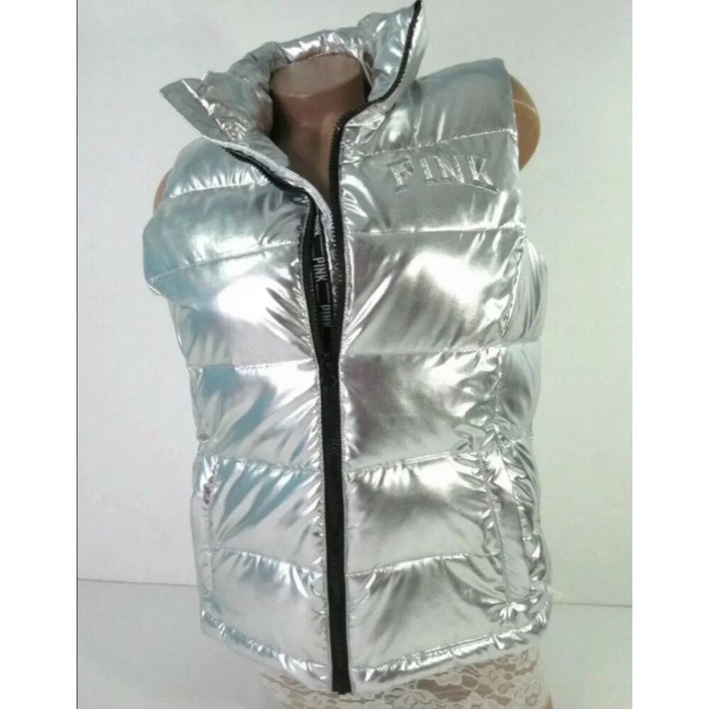 Nwt Victoria Secret Pink Silver Vest